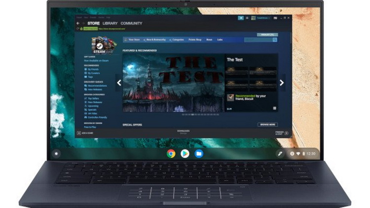 Начался альфа-тест игровой платформы Steam для хромбуков