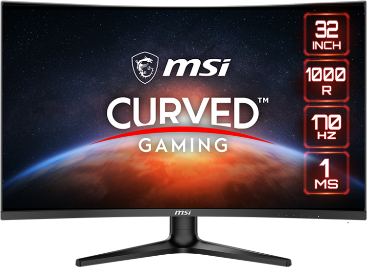 MSI выпустила вогнутый игровой монитор G321C E2 — 31,5 дюйма, Full HD и 170 Гц