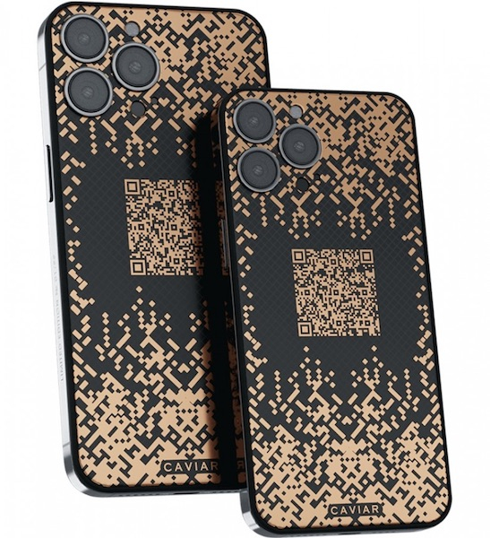 В России создали уникальные iPhone 13 Pro, на которые золотом нанесут QR-код владельца