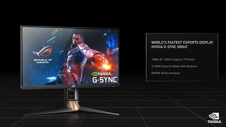 NVIDIA и ASUS представили ROG Swift 500Hz — первый в мире игровой монитор с частотой обновления 500 Гц