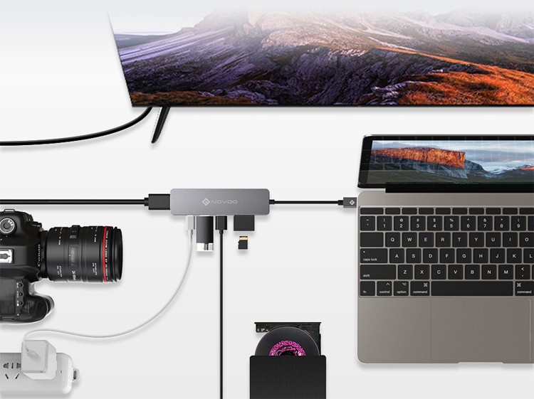 Компактный USB-концентратор NOVOO «шесть в одном» сейчас стоит дешевле $20