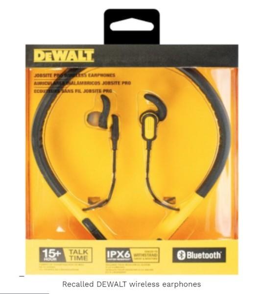 Производитель электроинструмента DeWalt отзывает фирменные Bluetooth-наушники из-за опасности возгорания