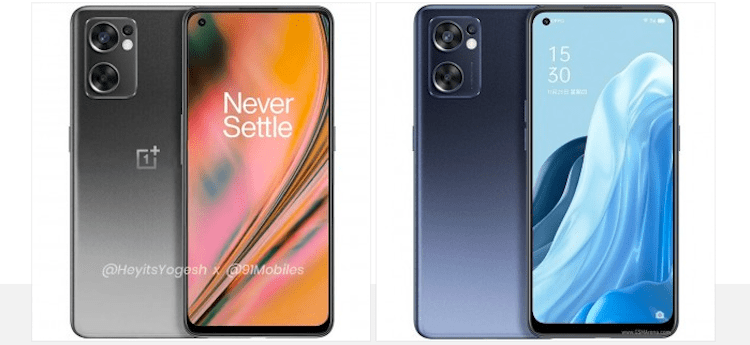 OnePlus Nord 2 CE получит дизайн как у OPPO Reno 7 SE 5G