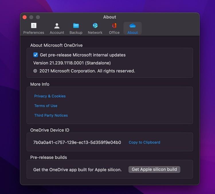 Microsoft выпустила бета-версию клиента OneDrive для Arm-систем с Windows и Mac с Apple M1