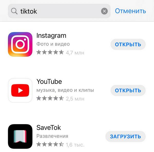 TikTok стало сложнее скачать на iPhone в России — приложение исчезло из поиска в App Store