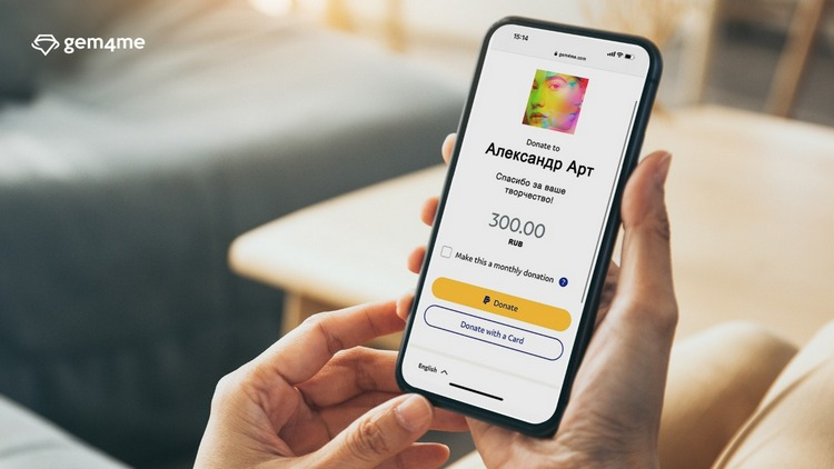 Мессенджер Gem4me объявил о появлении донатов для блогеров