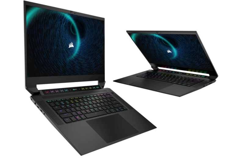 Corsair представила свой первый игровой ноутбук Voyager a1600 — Ryzen 6000HS, Radeon RX 6800M и аналог Apple Touch Bar