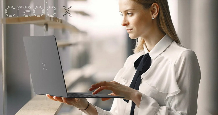 Представлен полностью беспроводной ноутбук Craob X — у него нет ни одного разъёма, даже для зарядки