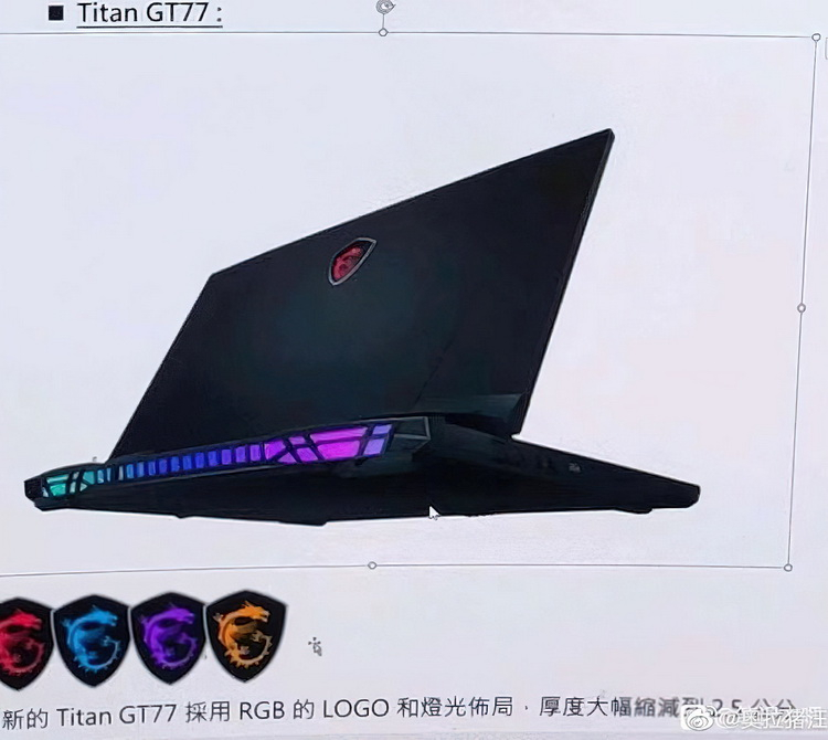 MSI выпустит сверхмощный игровой ноутбук Titan GT77 на базе Alder Alake-HX с четырьмя вентиляторами
