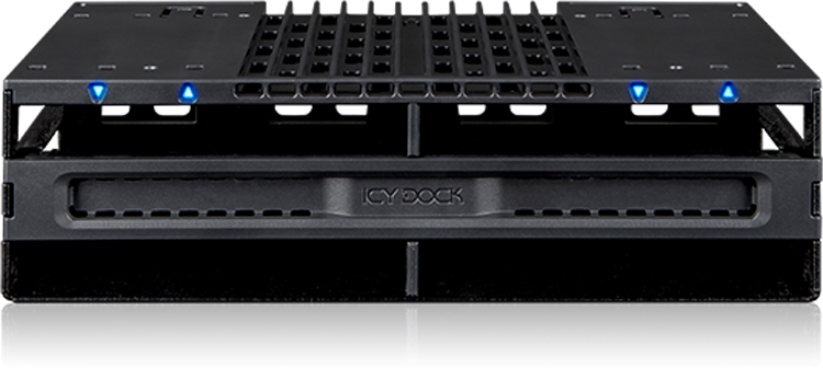 Icy Dock представила адаптер, позволяющий разместить четыре 2,5" накопителя в 5,25" отсеке