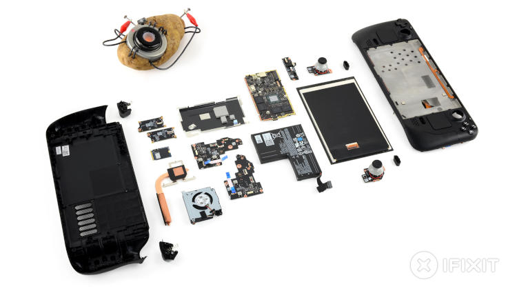 iFixit показали Steam Deck на рентгене и разобрали — консоль получила 7/10 баллов за ремонтопригодность