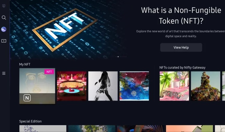 Телевизоры Samsung позволят показывать NFT, а также торговать ими