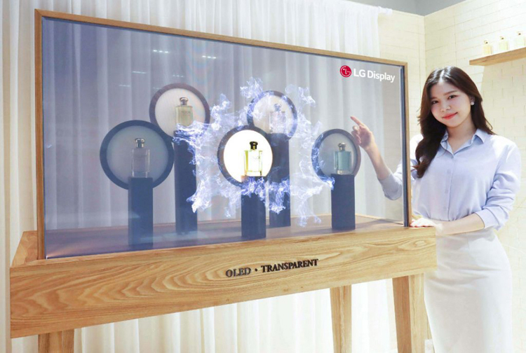 LG показала новые прозрачные дисплеи OLED для дома, офиса и магазинов