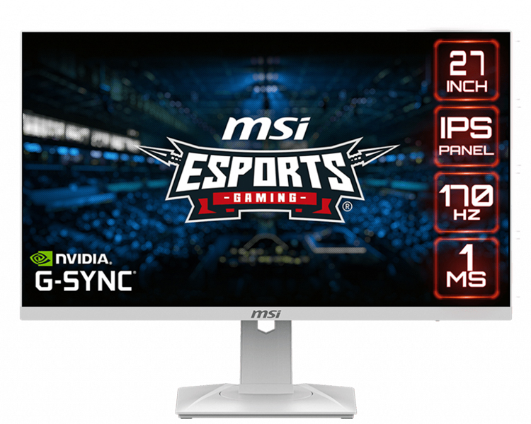 MSI представила монитор Optix G274RW в белом корпусе — IPS, Full HD и 170 Гц