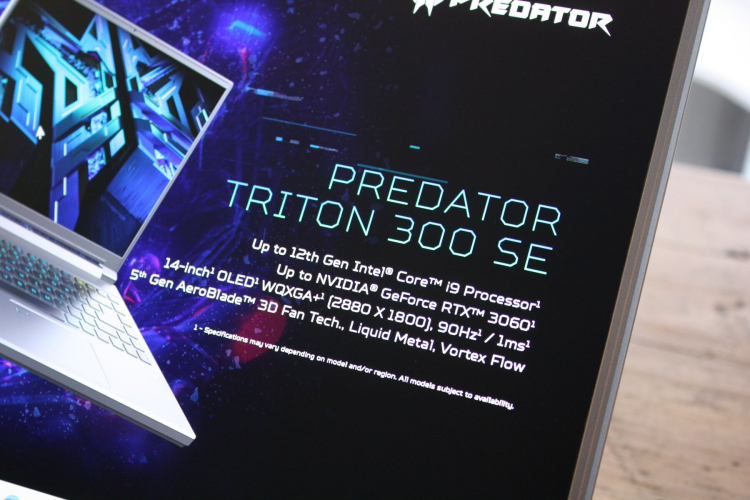 Acer представила 14- и 16-дюймовые игровые ноутбуки Predator Triton 300 SE на базе Intel Alder Lake