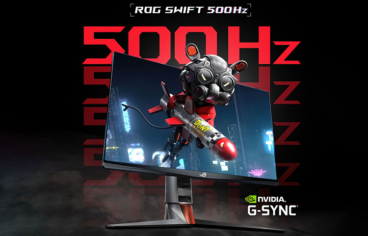 NVIDIA и ASUS представили ROG Swift 500Hz — первый в мире игровой монитор с частотой обновления 500 Гц