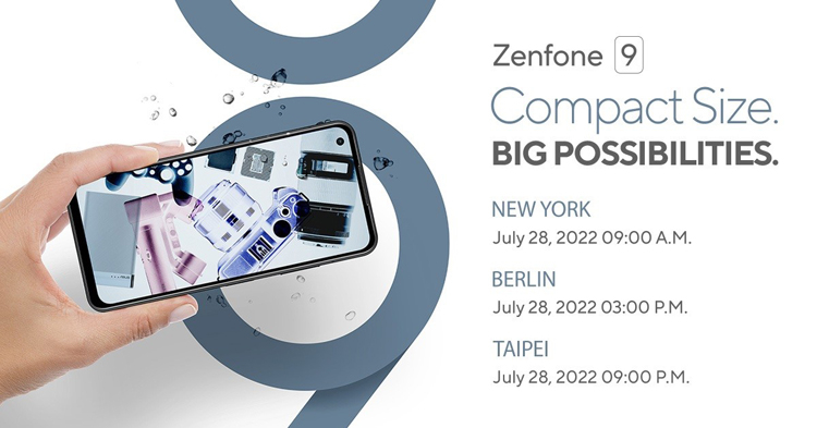 Компактный флагман ASUS Zenfone 9 с экраном меньше 6 дюймов будет представлен 28 июля
