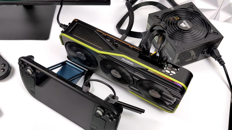 К Steam Deck подключили видеокарту Radeon RX 6900 XT — графическая производительность взлетела до 10 раз