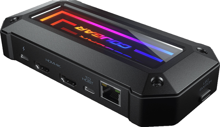 Cougar наделила док-станцию DS10 многоцветной подсветкой