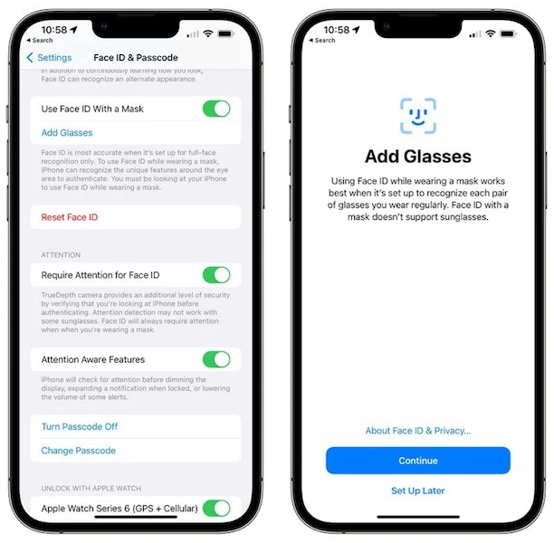 iOS 15.4 позволит разблокировать iPhone с помощью Face ID не снимая маску