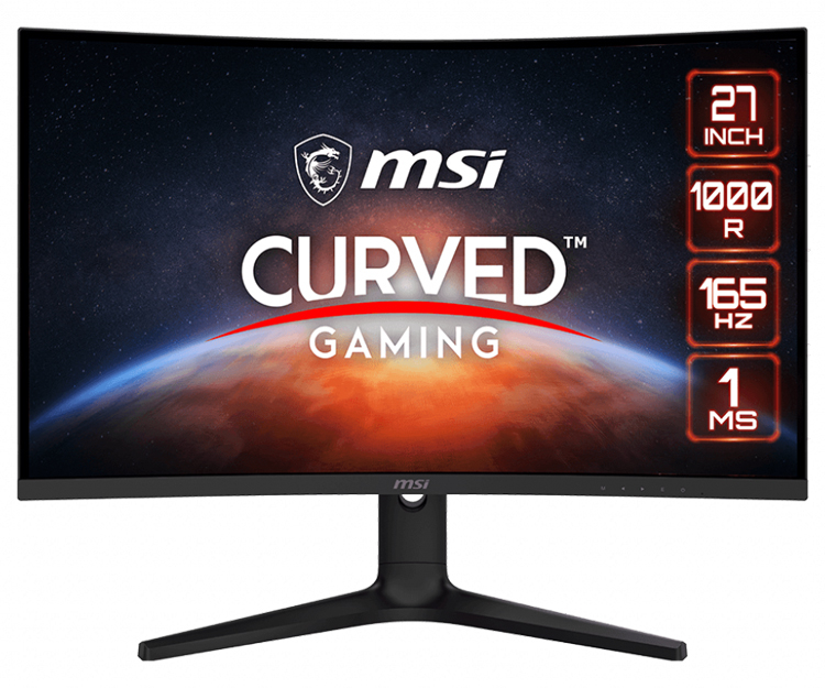 Игровой монитор MSI Optix G271C оснащён вогнутым дисплеем с частотой обновления 165 Гц
