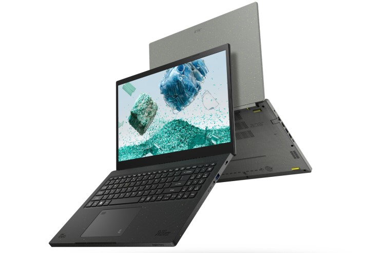 Acer анонсировала экологичные ноутбуки Aspire Vero — в них использовано много переработанного пластика