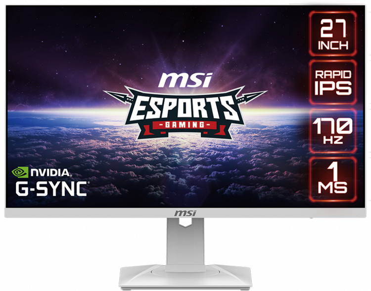 MSI представила игровой монитор G274QRFW с разрешением WQHD и частотой обновления 170 Гц