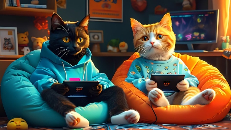 коты геймеры