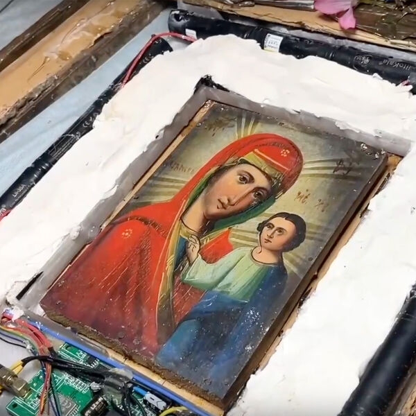 Появилось видео иконы с бомбой, предназначенной для диверсии в Крыму