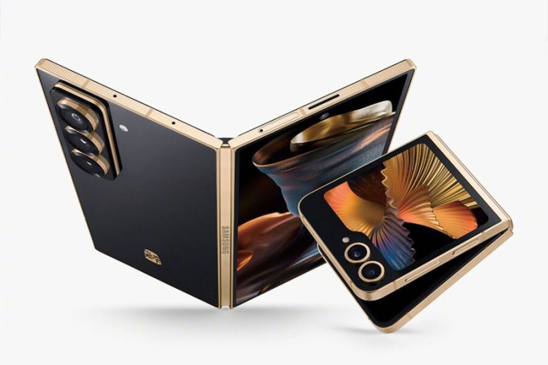 Samsung представила эксклюзивные раскладушки W25 и W25 Flip c золотистой рамкой