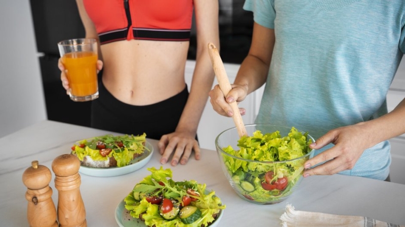 Салат, Овощи, Сок, Диета, Похудение, Здоровая пища