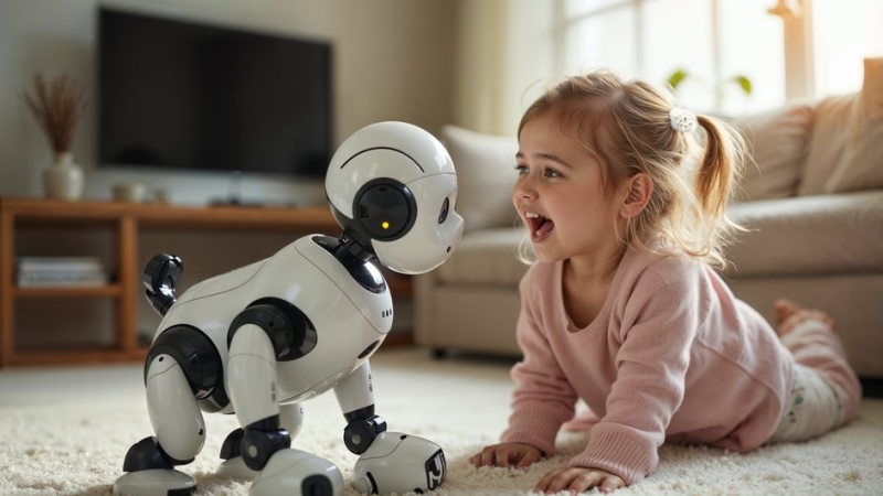 робот и ребенок